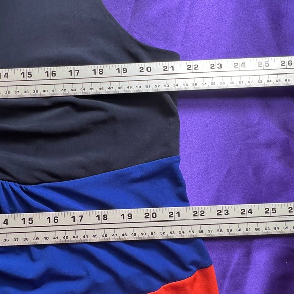 📌Enfocus  Block Stripes Sleeveless Plus Size Maxi Dress - Picture 10 of 14